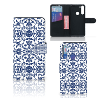 Motorola Moto G8 Hoesje Flower Blue - thumbnail