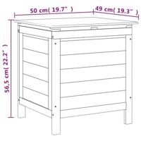 Tuinbox 50x49x56,5 cm massief vurenhout antracietkleurig - thumbnail