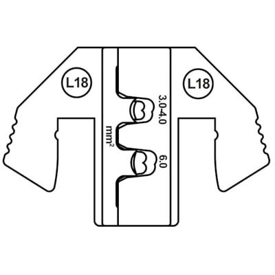 TOOLCRAFT TO-9625863 Krimpinzetstuk MCP 6.3/4.8K & SPT contact 3 tot 6 mm² Geschikt voor merk TOOLCRAFT
