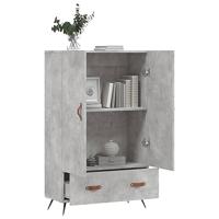 Hoge kast 69,5x31x115 cm bewerkt hout betongrijs - thumbnail