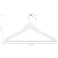 100-delige Kledinghangerset anti-slip hardhout wit - thumbnail
