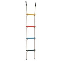 Touwladder voor kinderen met 4 sporten meerkleurig - thumbnail