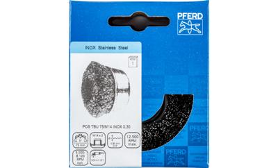 PFERD TOOLS 43469003 Komborstel ongetordeerd TBU Ø 75 mm M14 Ø roestvrijstalen draad 0,30 voor haakse slijpers 1 stuk(s)