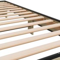Bedframe bewerkt hout en metaal sonoma eikenkleurig 75x190 cm - thumbnail