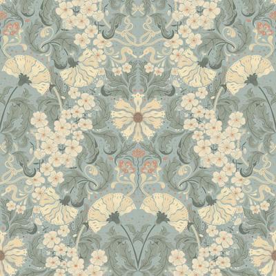 Dutch Wallcoverings Hjärterum - Öjvind - Lichtblauw