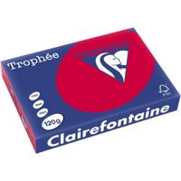 Clairefontaine Trophée Intens, gekleurd papier, A4, 120 g, 250 vel, kersenrood - thumbnail