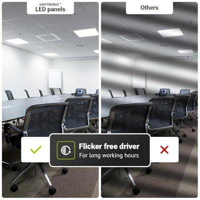 LED Paneel - 62x62 cm - 36 Watt - 4860lm (135lm/W) - 4000K neutraal wit - Boke Driver - Flikkervrij - UGR19 - 7 jaar garantie
