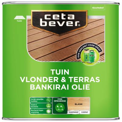 Cetabever Tuin Vlonder en Terras Bankirai Olie Transparant Zijdemat - Blank - 2,5 liter