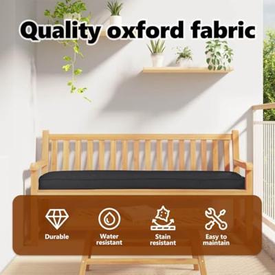 Pallet Kussen Set 2 pcs Zwart 180 x 40 x 8 cm Oxford Stof