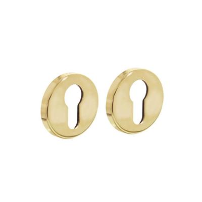 Intersteel | Rozet profielcilindergat | Rond | Verdekt | Kunststof | Messing Gelakt