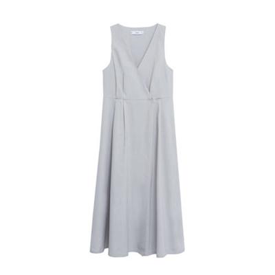 Mango jurk met plooien grijs