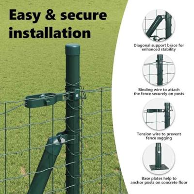 VidaXL Hecke met palen groen 1.5 x 10 m staal