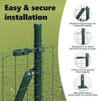 VidaXL Hecke met palen groen 1.5 x 10 m staal - thumbnail