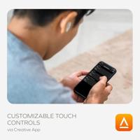 Creative Zen Air SXFI In Ear oordopjes Bluetooth Wit Bestand tegen zweet, Waterbestendig, Indicator voor batterijstatus, Incl. oplaad- en dockingstation - thumbnail