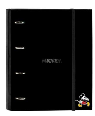 Ringmap Mickey Mouse Clubhouse Zwart 27 x 32 x 3.5 cm Ringmap Mickey Mouse Clubhouse Zwart 27 x 32 x 3.5 cm