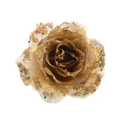 Roosclip glitter d14h8.5 champagne