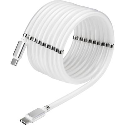 Renkforce TO-6886785 USB-kabel USB 2.0 USB-C stekker, USB-C stekker 2.00 m Wit Vergulde steekcontacten