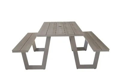 Vita Massa rechthoekige picknicktafel XL - Taupe | Pre-order