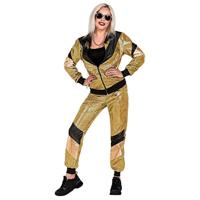 Disco Trainingspak 80&apos;s Reflecterend Goud Unisex - thumbnail