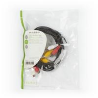 Composiet Videokabel | 3x RCA Male - 3x RCA Female | 3,0 m | Zwart - thumbnail