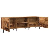 Tv-meubel 150x30x50 cm bewerkt hout oud houtkleurig - thumbnail