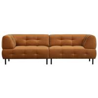 WOOOD Bank 'Lloyd' 4-zits, Velvet, kleur Cinnamon - thumbnail