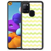 Samsung Galaxy A21s Bumper Case Waves Yellow - thumbnail
