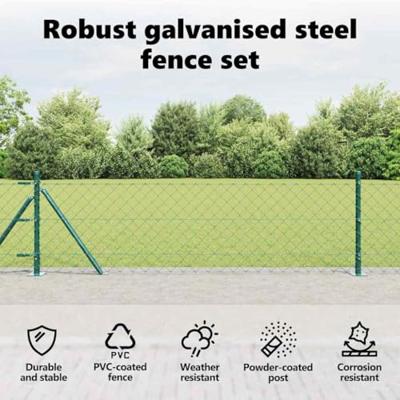 VidaXL Afrasteringspaal groen 10 x 0,6 m (60 x 60 mm gaas)