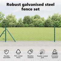 VidaXL Afrasteringspaal groen 10 x 0,6 m (60 x 60 mm gaas) - thumbnail