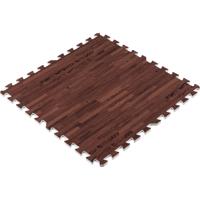 Sportschool Vloer Beschermingsmatten (8 stuks, totaal 2,88 m2) Donkere houtkleur - thumbnail