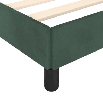 Bedframe zonder matras 140x190 cm fluweel donkergroen Bedframe zonder matras 140x190 cm fluweel donkergroen