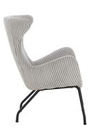 Artistiq Fauteuil 'Ariel' Rib, kleur grijs - thumbnail