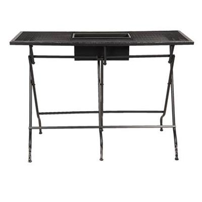 Clayre & Eef Bartafel 142x62x101 cm Zwart Ijzer Rechthoek Barmeubel