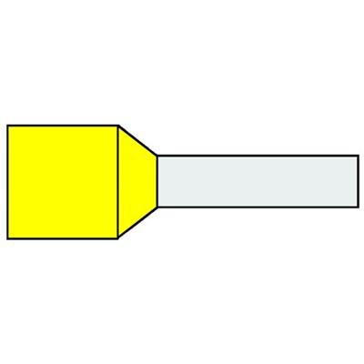 Geïsoleerde Adereindhuls 150qmm Geel penlengte = 32mm