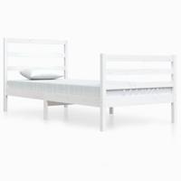 Bedframe massief grenenhout wit 120x190 cm - thumbnail