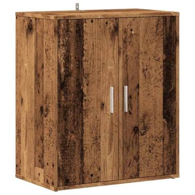 Schoenenkast 60x35x70 cm bewerkt hout oud houtkleurig