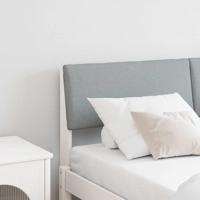 Gestoffeerd hoofdbord Lichtgrijs 150 cm Massief grenenhout - thumbnail