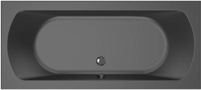 Xenz Lagoon Duobad - 170x75x53 - afvoer Midden - acryl - ebony 6927-29 Xenz Lagoon Duobad - 170x75x53 - afvoer Midden - acryl - ebony 6927-29