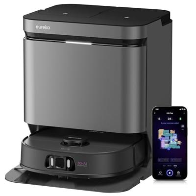 Robotstofzuiger - EUREKA - J15 Pro Ultra - 16.200 Pa - Heet water 75°C - FlexiMop uitschuifbare dweil - Zwart Robotstofzuiger - EUREKA - J15 Pro Ultra - 16.200 Pa - Heet water 75°C - FlexiMop uitschuifbare dweil - Zwart