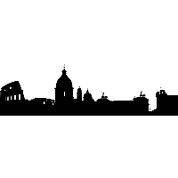 Skyline Rome - Muursticker - thumbnail