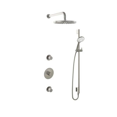 Hotbath Buddy - Inbouw Regendoucheset - 2 Stopkranen - Thermostatisch - Wandarm 35 cm - Hoofddouche 300 mm - Ronde Handdouche 3 Standen - Glijstang 900 mm - Waterbesparend - V02
