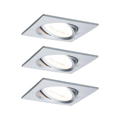 Paulmann 93438 Inbouwlamp Set van 3 stuks 19.5 W Aluminium (gedraaid)