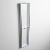 MONDIAZ EASY Nis 89,5x29,5cm in solid surface kleur Jeans | Talc. 2 vakken geschikt voor in- of opbouw - thumbnail