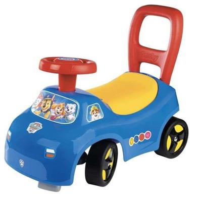 Smoby - 2 in 1 kinderautodrager - Paw Patrol - Doos onder het zadel + claxon - Vanaf 10 maanden - Made in France