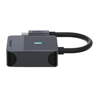 Rapoo USB-C Adapter, USB-C naar VGA, grijs Desktop accessoire Zwart - thumbnail