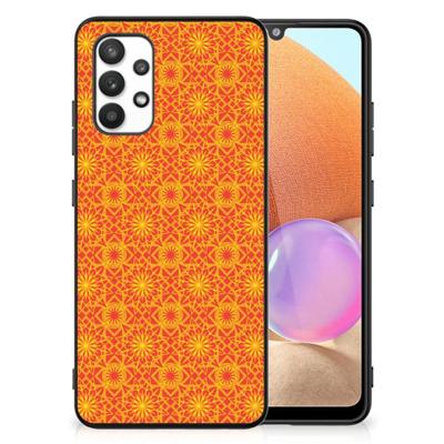 Samsung Galaxy A32 4G | A32 5G Enterprise Editie Back Case Batik Oranje Samsung Galaxy A32 4G | A32 5G Enterprise Editie Back Case Batik Oranje