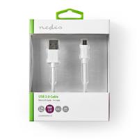 USB 2.0-Kabel | A Male - Micro-B Male | 2,0 m | Wit - thumbnail
