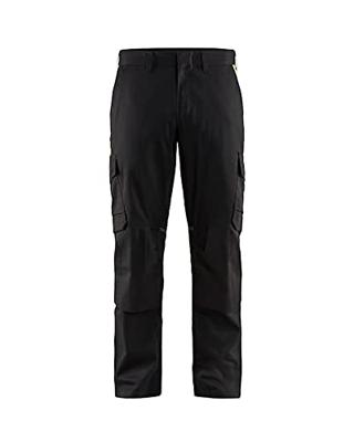 Blåkläder Industrie werkbroek stretch met kniezakken 14481832 | Zwart/High-Vis Geel | Maat 54 - 7330509760192