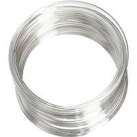 Creativ Company Memory wire, d 6 cm, dikte 0,8 mm, ca. 11,5 m, verzilverd, 1 stuk - thumbnail