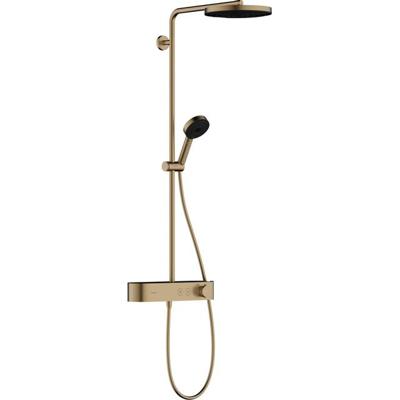 Hansgrohe Pulsify S Regendoucheset - thermostatisch - 26cm hoofddouche - ronde 3 standen handdouche - brushed bronze 24220140